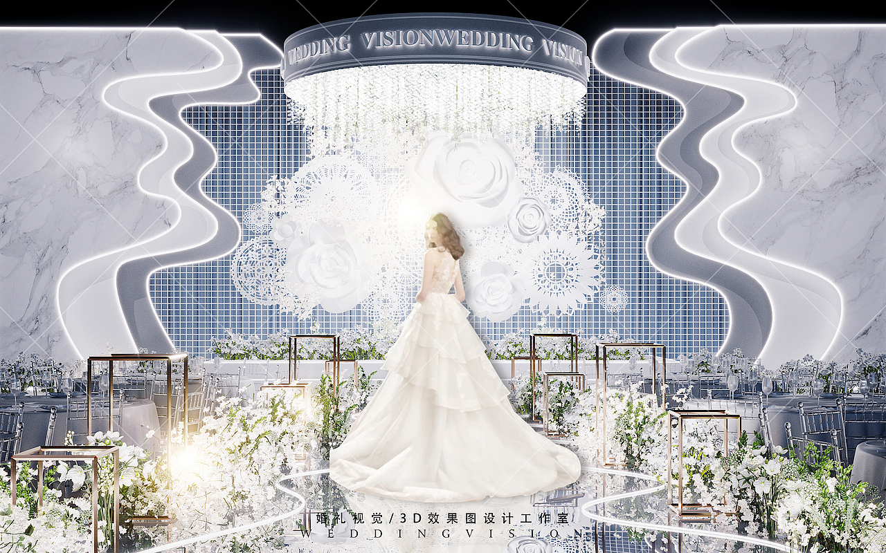 婚礼效果图（图ZMTI5NjU4NTY0） - 舞台美术 - 站酷设计师莫安安原创素材 - 站酷ZCOOL