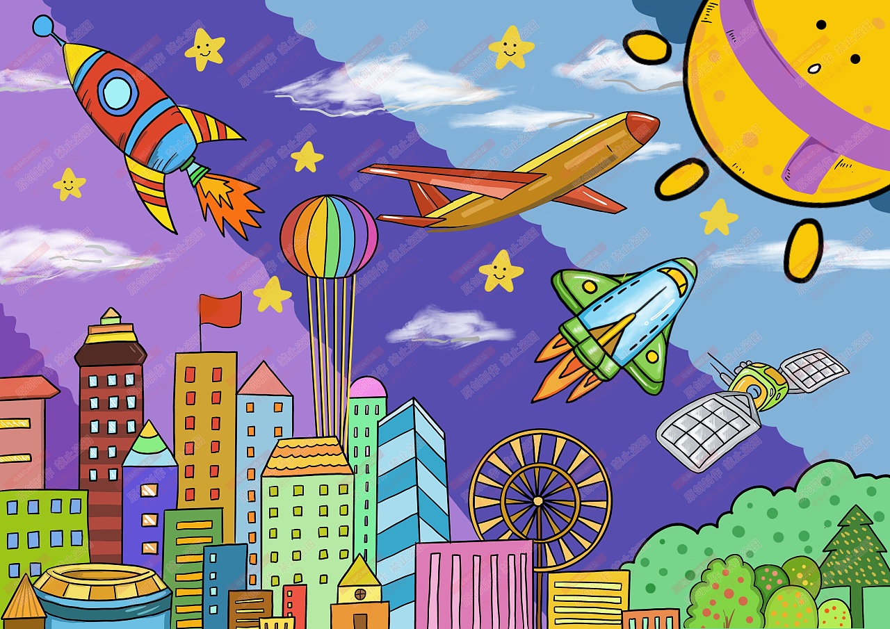 空中之城|插画|商业插画|飞机树 - 原创作品 - 站酷 (ZCOOL)
