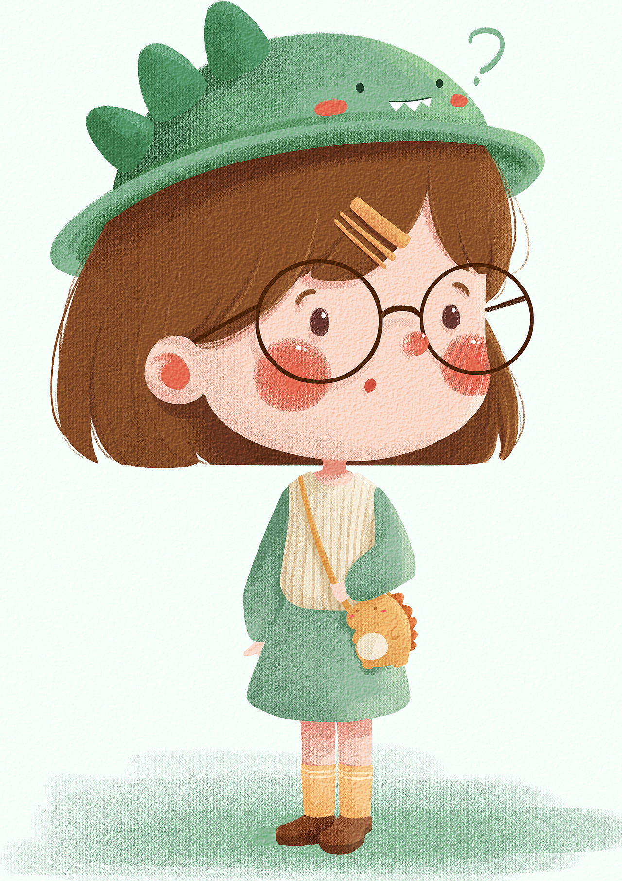 绘本风女孩插画