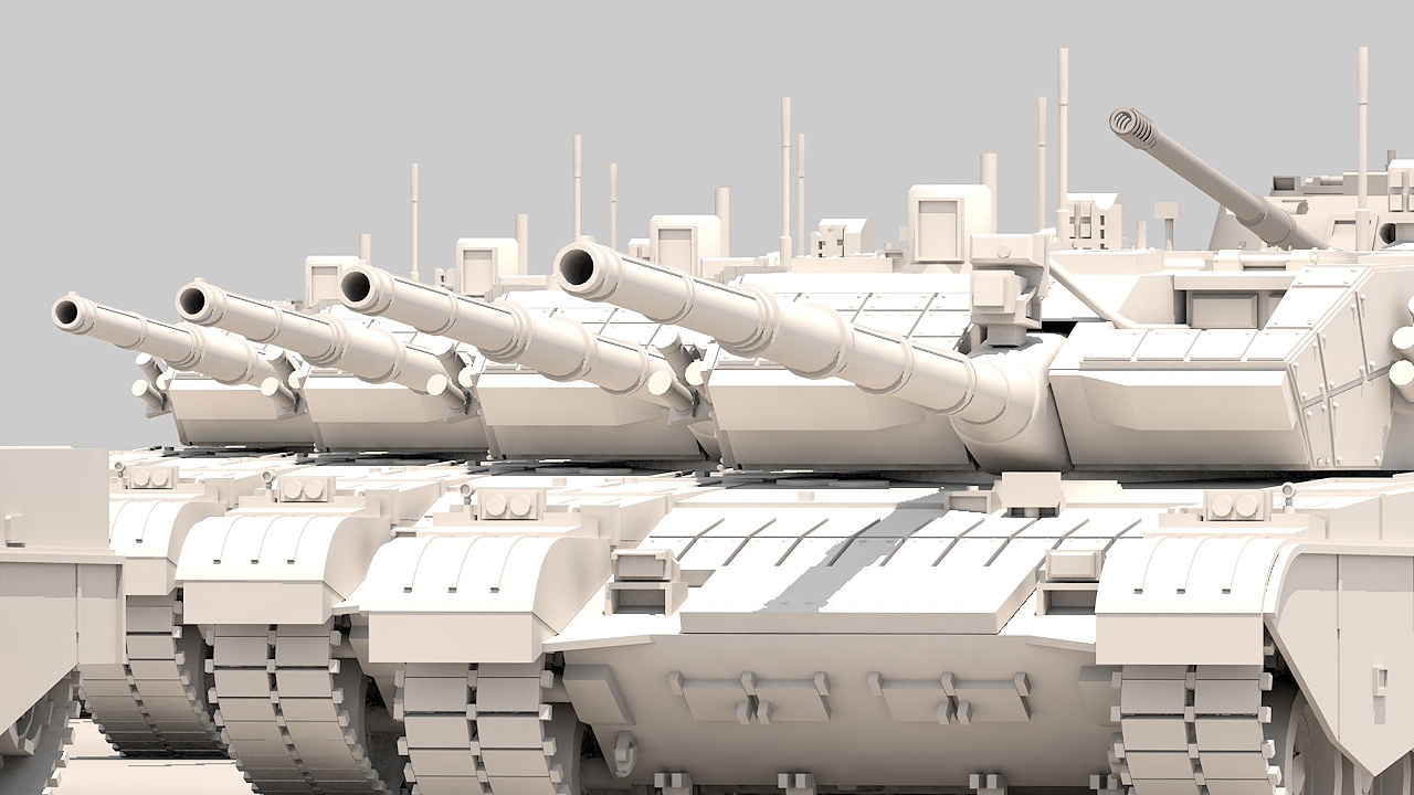 白模,中国99a主战坦克.