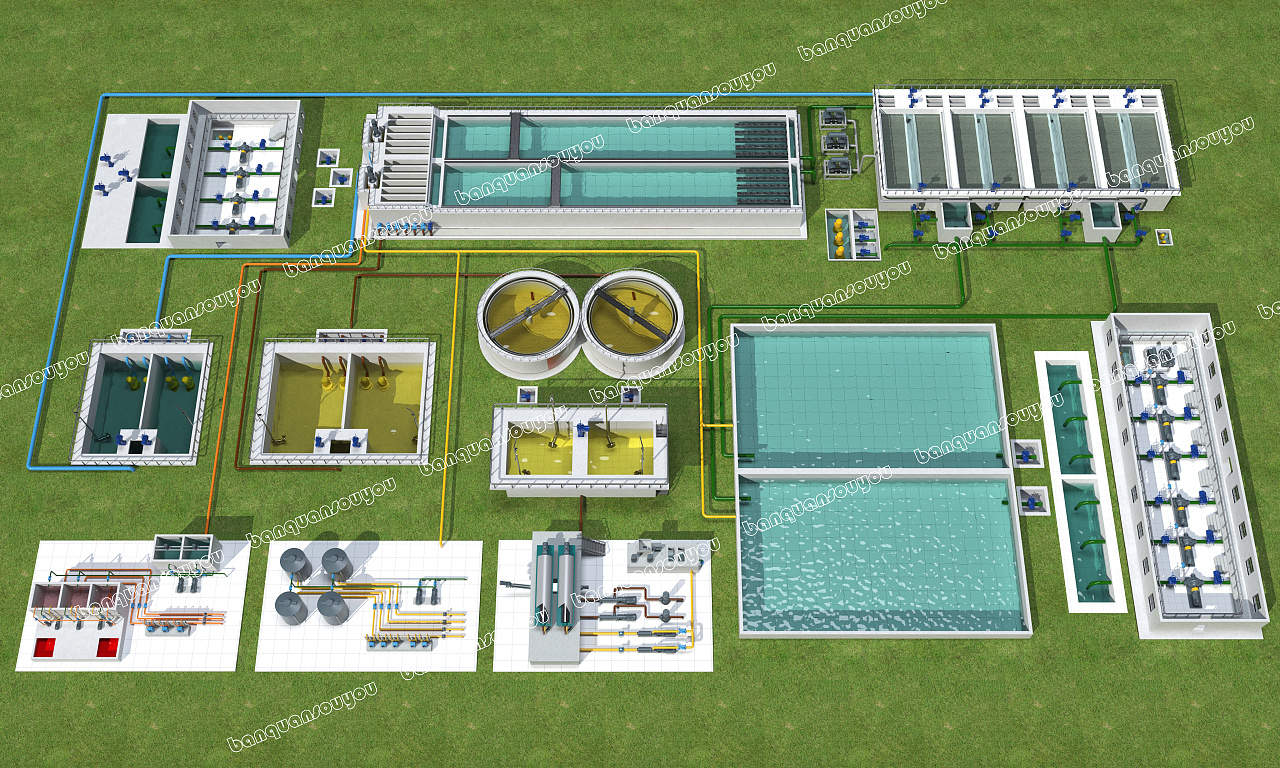 水厂3d工艺模型