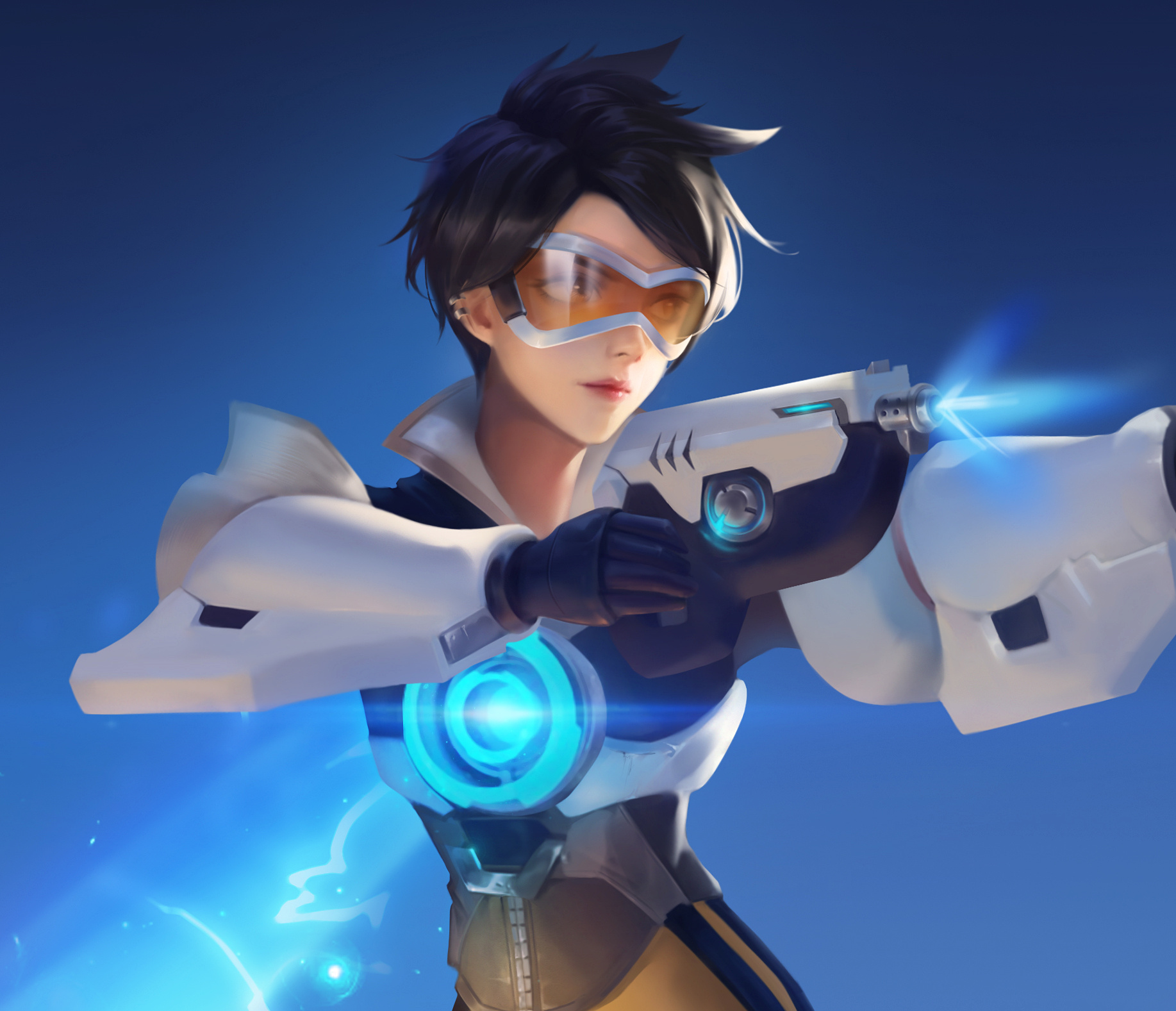 守望先锋-猎空|插画|游戏原画|丶骑士knight - 原创作品 - 站酷