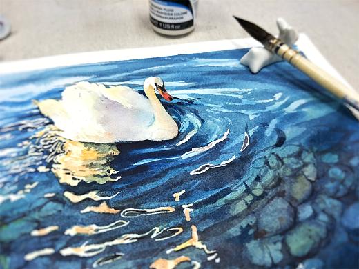 水彩画——阳光