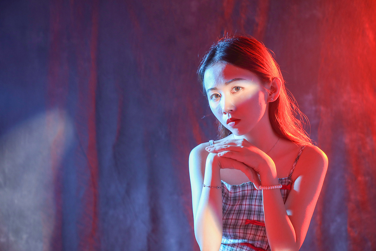 人像棚拍红蓝光运用