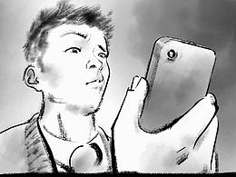 H5插畫-手機號的“黑化之謎”