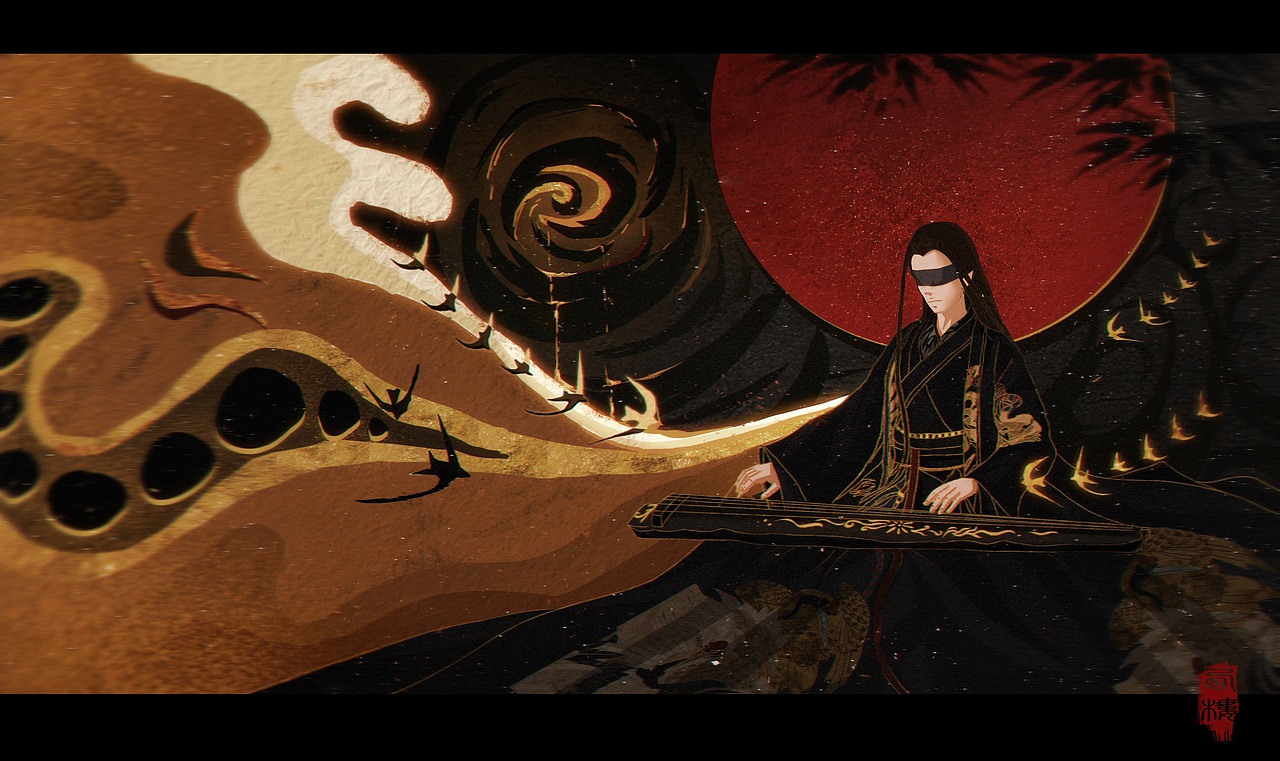 《琴棋書畫》（图ZMjc0OTY5NDI4） - 创作习作 - 站酷设计师你的柚子在哪原创素材 - 站酷ZCOOL