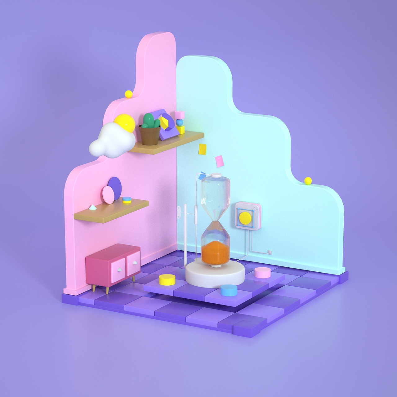 【C4D周练作业021-030】从a做到z，加油！（图ZMjgxOTcxMzg4） - 其他三维 - 站酷设计师苦七君原创素材 - 站酷ZCOOL