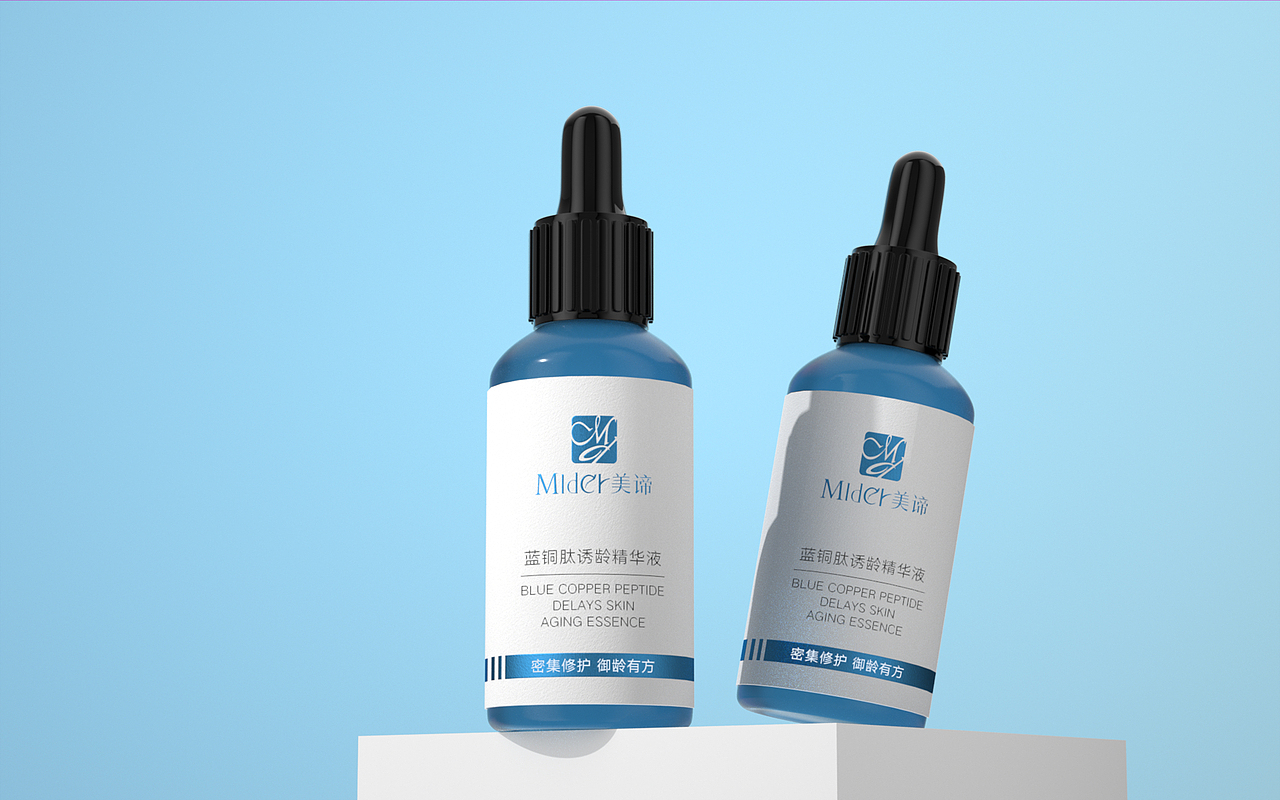 MIder美谛蓝铜肽诱龄精华液护肤品包装设计（图ZMjU3NjkxNjY0） - 包装 - 站酷设计师Talina娜原创素材 - 站酷ZCOOL