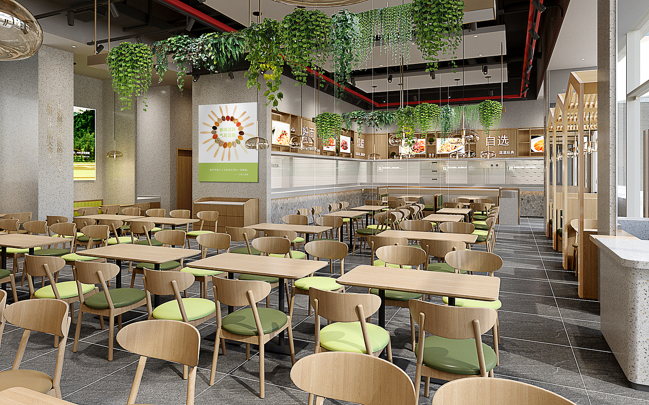 深圳匯鈺二食堂商務(wù)現(xiàn)炒+自選快餐簡(jiǎn)餐品牌餐飲設(shè)計(jì)（圖ZMjIyMDMyNDI4） - 家裝設(shè)計(jì) - 站酷設(shè)計(jì)師品深策劃設(shè)計(jì)黑皮原創(chuàng)素材 - 站酷ZCOOL