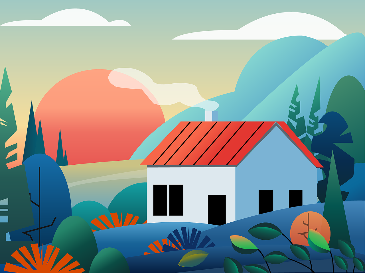 渐变色噪点质感插画（图ZMTc2NjcxNTk2） - 艺术插画 - 站酷设计师LucyLyh原创素材 - 站酷ZCOOL