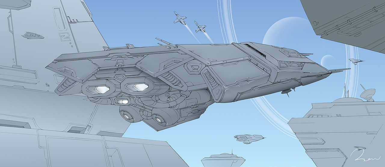 未来科技城市原画