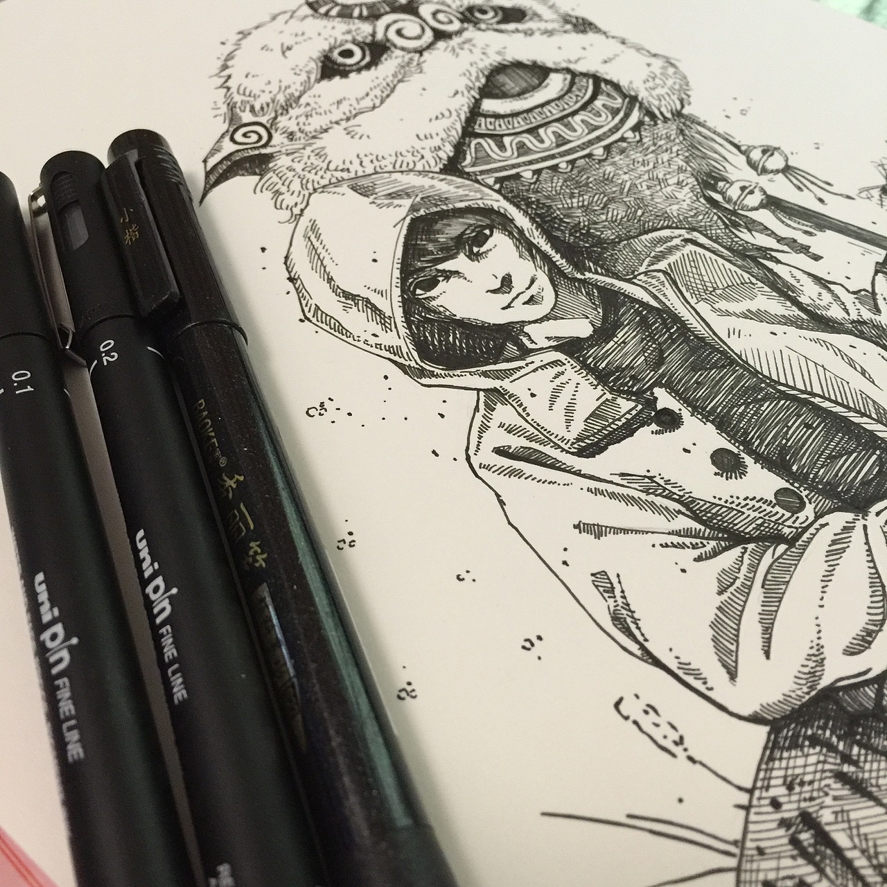 舞狮题材手绘（图ZNTA5Mzg1NzI=） - 创作习作 - 站酷设计师ZGJon主公原创素材 - 站酷ZCOOL