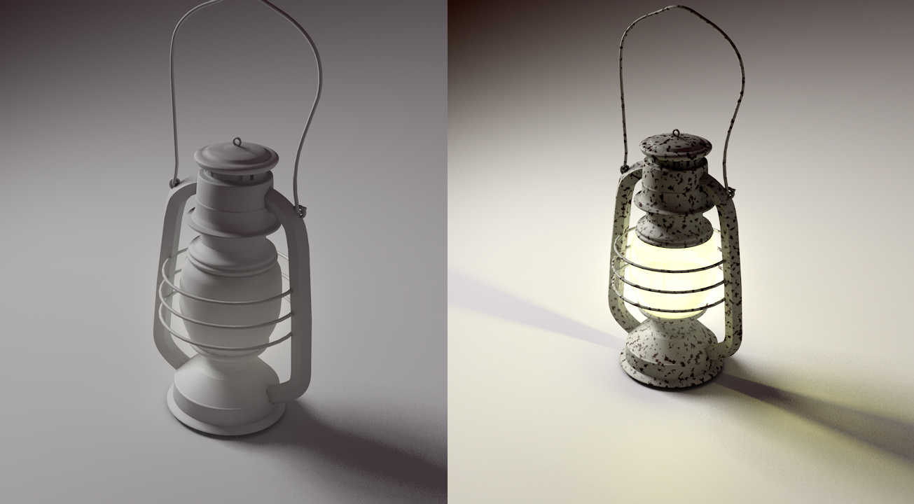 练习c4d马灯模型