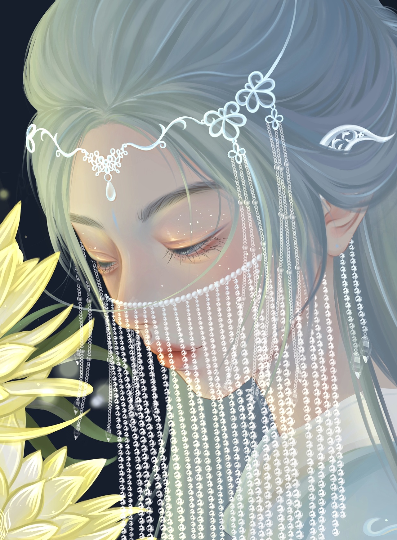 万花集拟人之昙花                  收藏