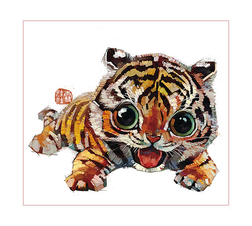 【雪娃娃萌宠】生肖虎.虎年.（图ZMjcxNDQ5NjU2） - 商业插画 - 站酷设计师雪娃娃童画原创素材 - 站酷ZCOOL