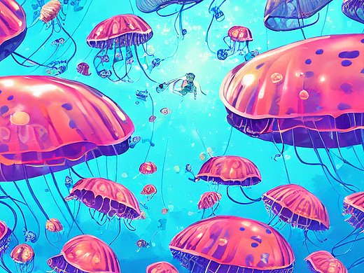 #AI創(chuàng)作實驗室#海底世界，小孩在坐過山車（個人主頁-ZNjIxNTQ3ODA=） - AI作品 - 站酷設計師噢是ZOYOO原創(chuàng)素材 - 站酷ZCOOL