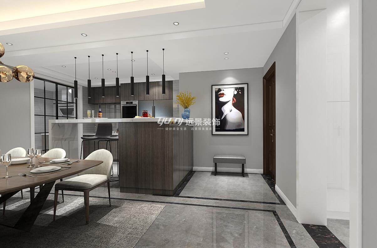 渝北礼嘉两江新宸装修案例-简约现代-重庆远景装饰（图ZMTIzMjI4NDU2） - 家装设计 - 站酷设计师重庆室内设计师原创素材 - 站酷ZCOOL