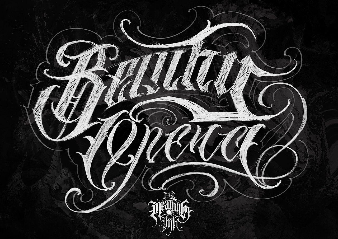 lettering&script writer英文哥特与手写体排版设计|平面|字体/字形