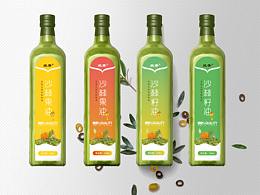 沙棘果油，籽油瓶签和外包装