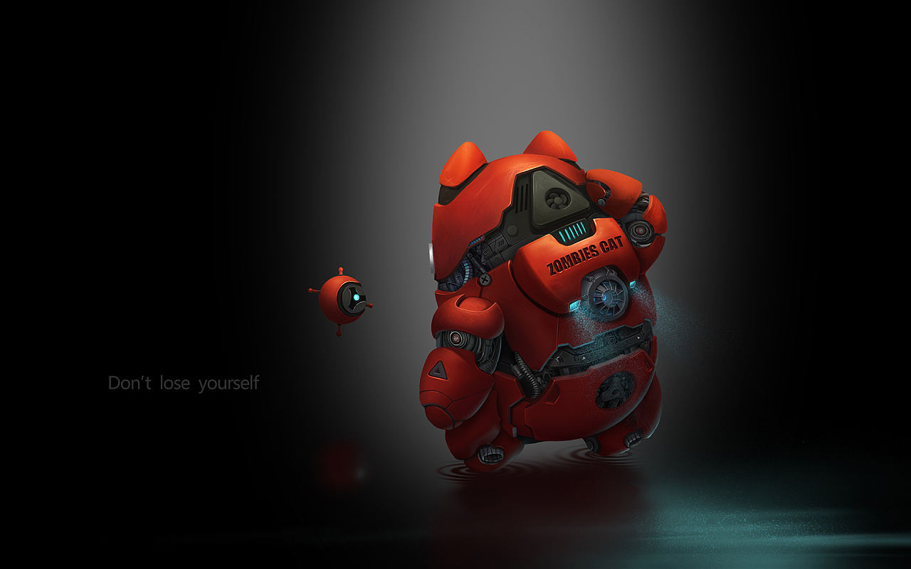 魔鬼猫插画dontloseyourself