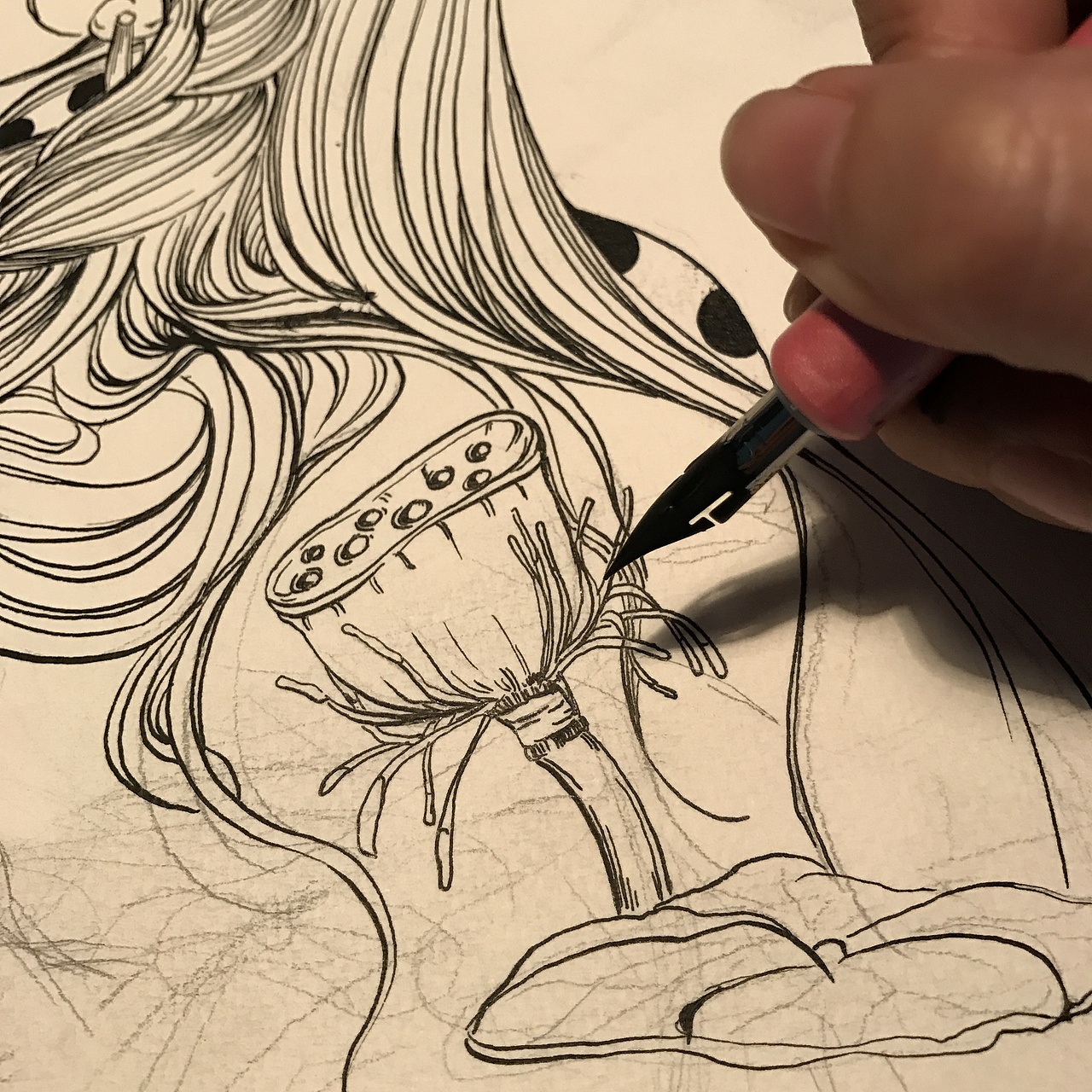 荷花池（图ZMTE1NDAxOTg4） - 商业插画 - 站酷设计师禾六HL原创素材 - 站酷ZCOOL