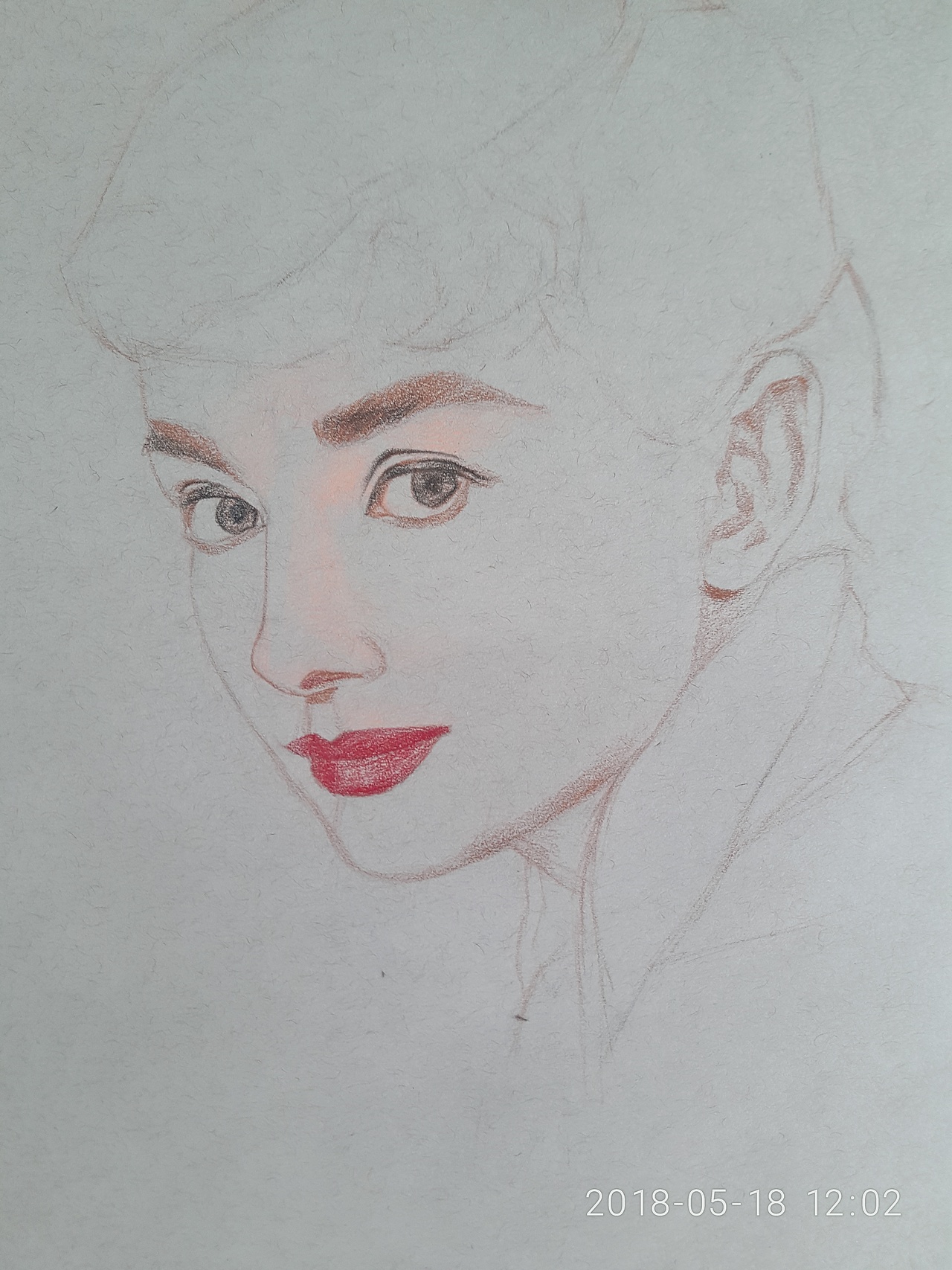 彩铅_奥黛丽赫本