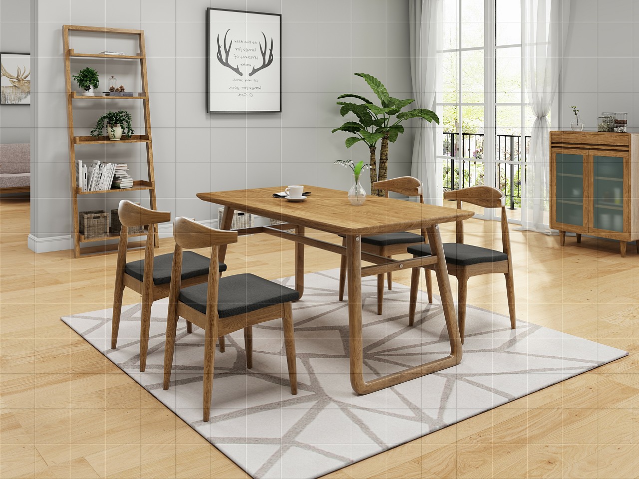 北欧实木系列之餐桌|空间|室内设计|视野家具设计 - 原创作品 - 站酷 (ZCOOL)