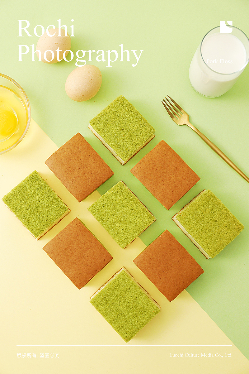 抹茶全蛋糕电商案例 - Matcha whole cake photography