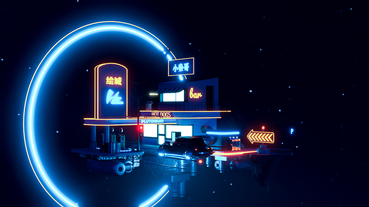 blender建模渲染 科幻太空站（图ZMjg4NDczMTY4） - 动画/影视 - 站酷设计师Adobe小秦哥原创素材 - 站酷ZCOOL
