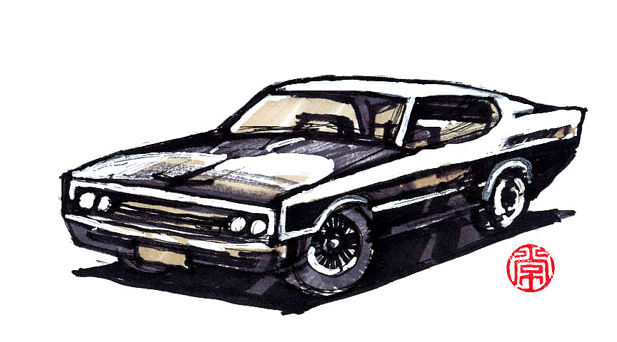 绘车丨肌肉车（图ZMTk3MTk2MjI0） - 绘画 - 站酷设计师画设计原创素材 - 站酷ZCOOL