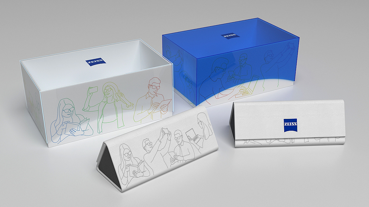 眼镜盒:眼镜盒使用频率较高,可适当使用一些特殊制作工艺(比如烫银,烫