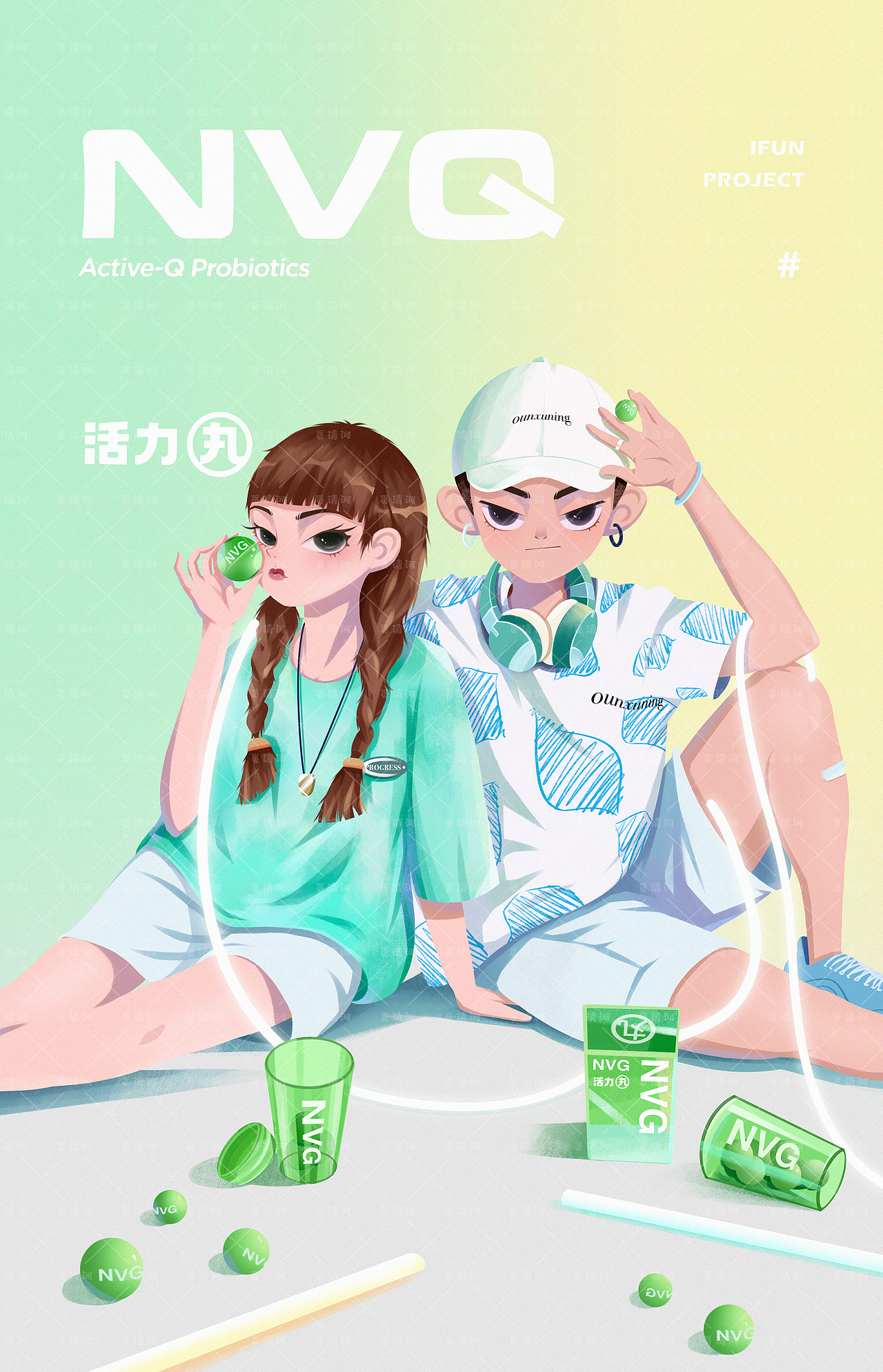 NVQ人物海报（练习）（图ZMjY0NTI2NjA4） - 商业插画 - 站酷设计师觅清河原创素材 - 站酷ZCOOL