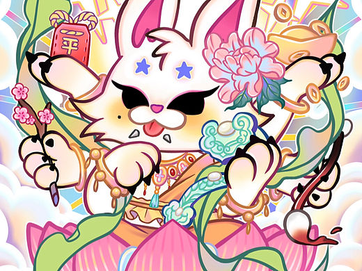 兔神降臨！（個人主頁-ZMzgyNjU5MzY=） - 藝術(shù)插畫 - 站酷設(shè)計師狡藍(lán)原創(chuàng)素材 - 站酷ZCOOL