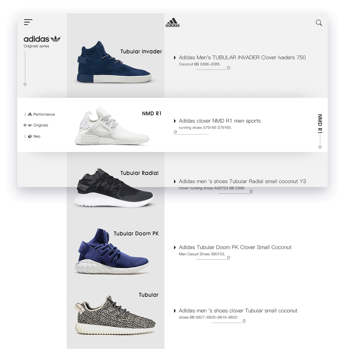 adidas鞋子商城展示网页练习（图ZNzkxNzM4MDQ=） - 运营设计 - 站酷设计师小橘垢原创素材 - 站酷ZCOOL