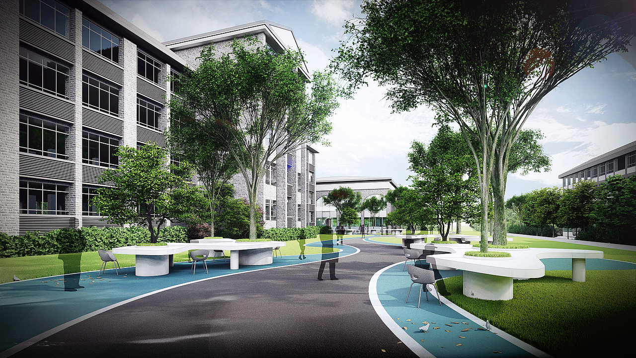 中学 学校 校园景观 Lumion 表现（图ZMTYyOTYzNDY0） - 景观设计 - 站酷设计师梁西凹原创素材 - 站酷ZCOOL