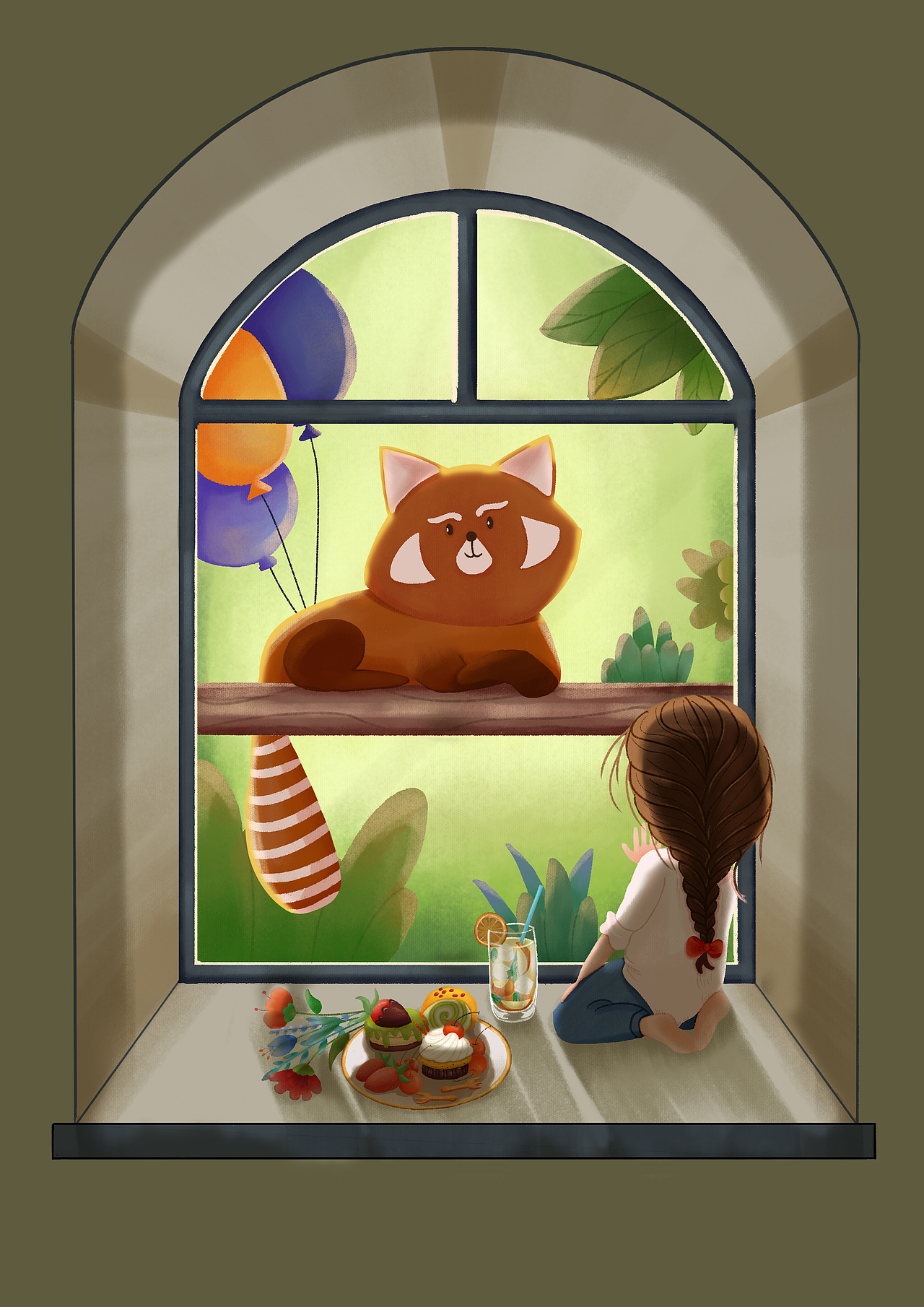 窗里窗外的小世界|插画|创作习作|八月白_原创作品-站酷zcool