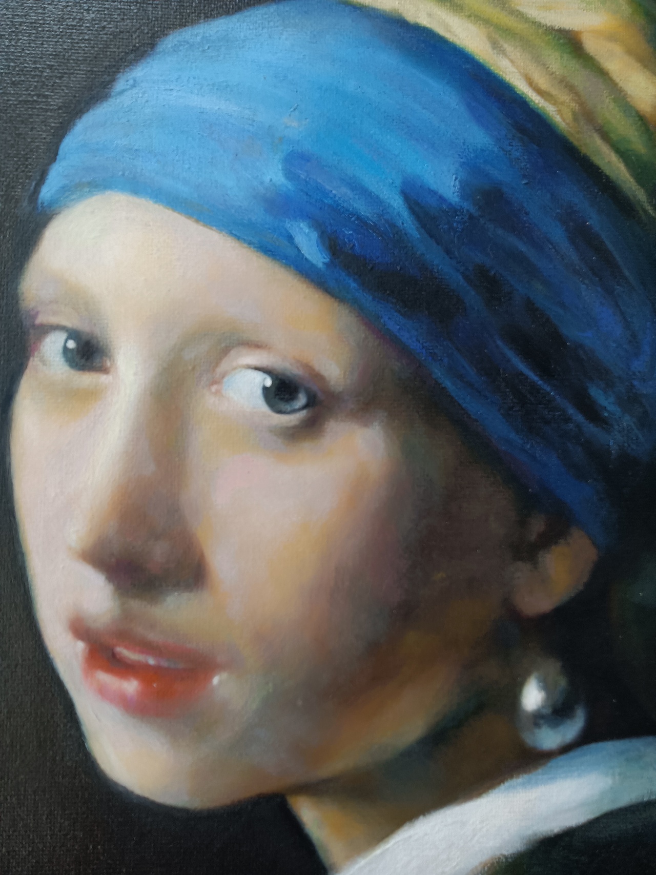 《戴珍珠耳环的少女》临摹