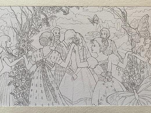 《小妇人》--线稿