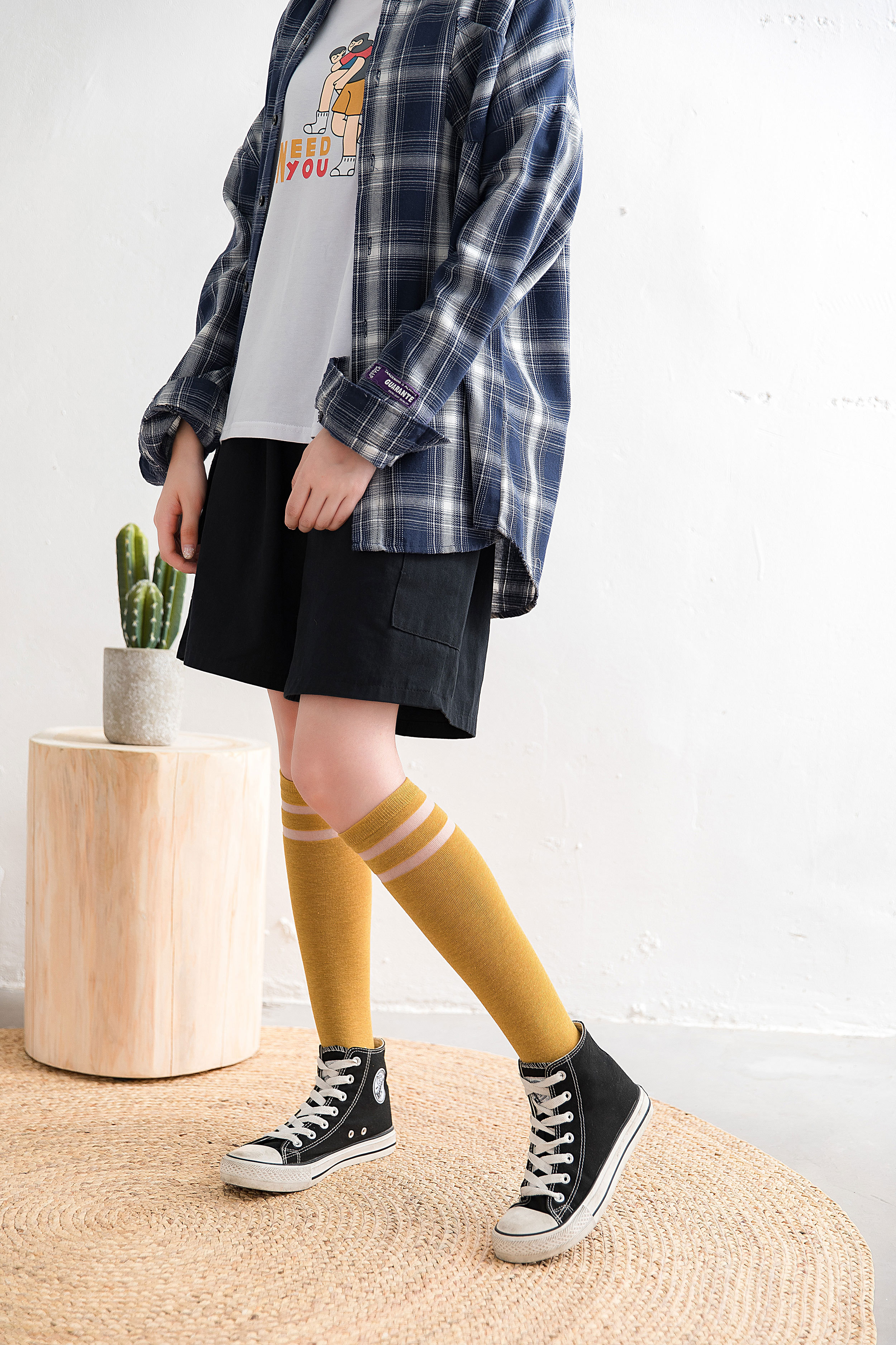 2019秋冬日系小腿袜中筒袜女袜