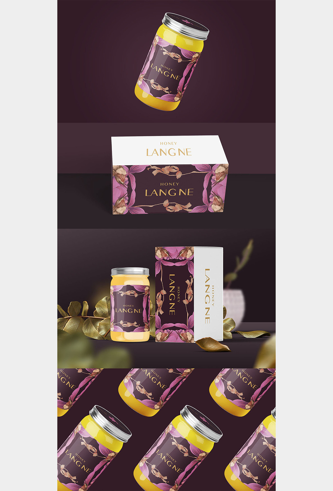 LANGNE 蜂蜜插画包装设计（图ZMjQ1NjUzNTAw） - 包装 - 站酷设计师293556866原创素材 - 站酷ZCOOL