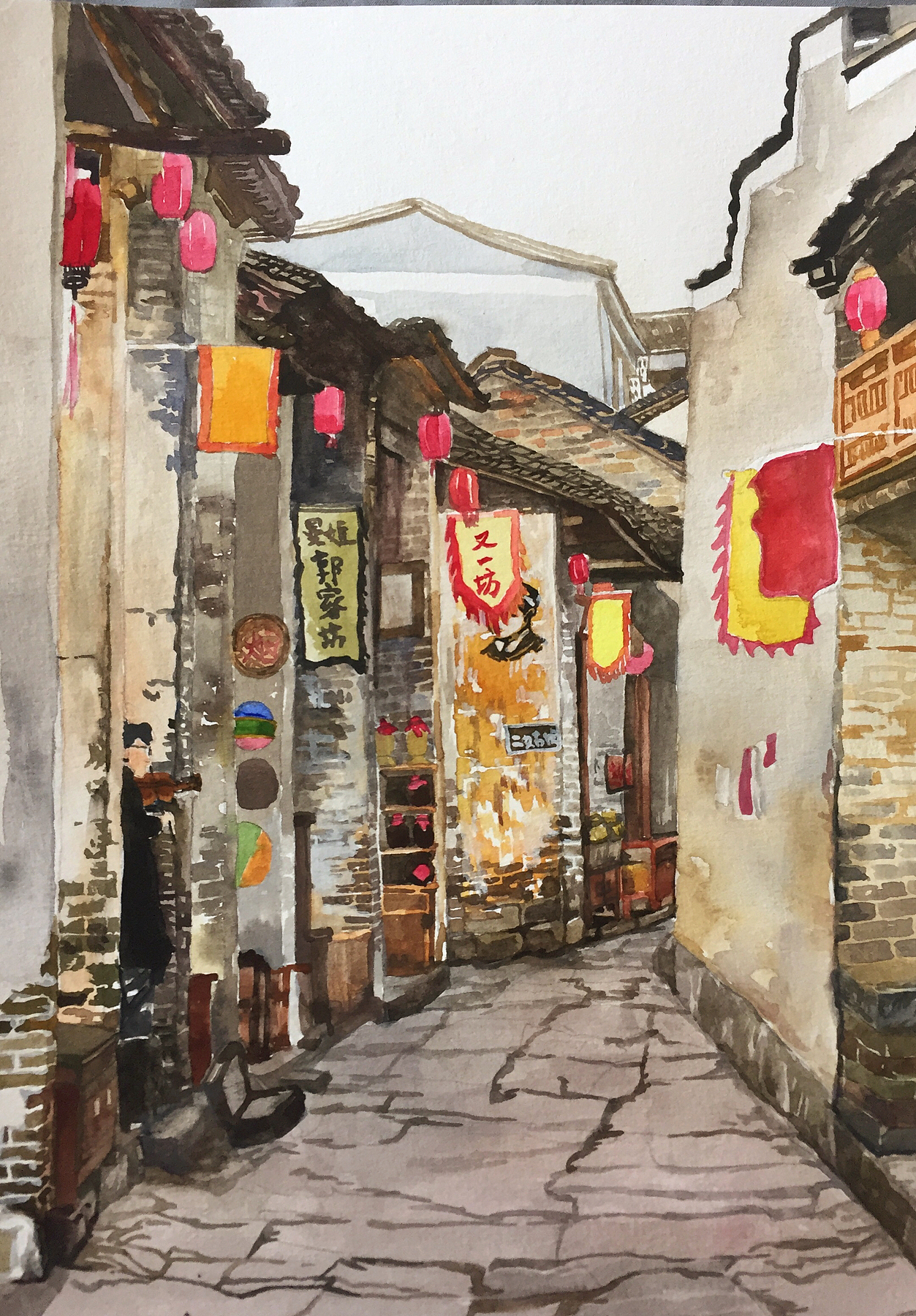 黄姚古镇系列（图ZMTA5MTc3MTY0） - 绘画 - 站酷设计师一粟米原创素材 - 站酷ZCOOL