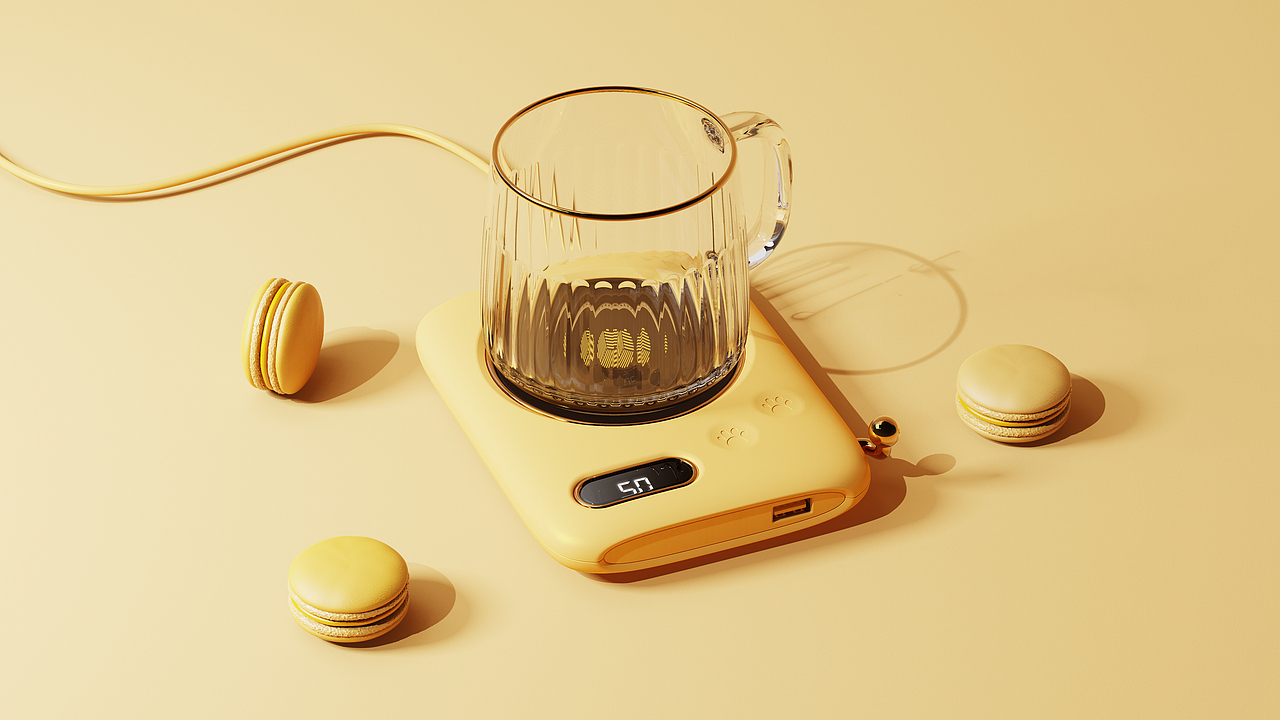 Cup Warmer With Charging Function丨保温杯垫（图ZMjc0NTAyOTA4） - 生活用品 - 站酷设计师Dadaism_J原创素材 - 站酷ZCOOL