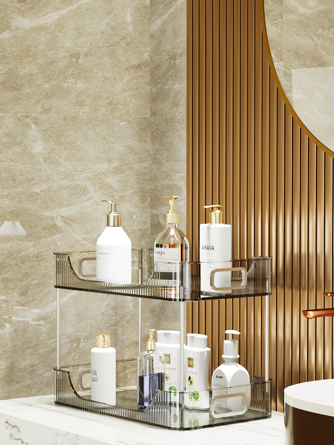 轻奢化妆品收纳架（图ZMzE0NzgyNTUy） - 产品 - 站酷设计师C4Ddoudou原创素材 - 站酷ZCOOL