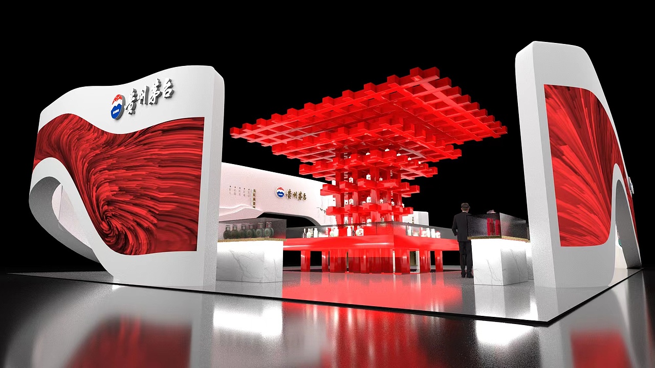 贵州茅台-武汉食博会展台设计（图ZMzQxMjkzODI4） - 其他三维 - 站酷设计师乖萌小柴犬原创素材 - 站酷ZCOOL