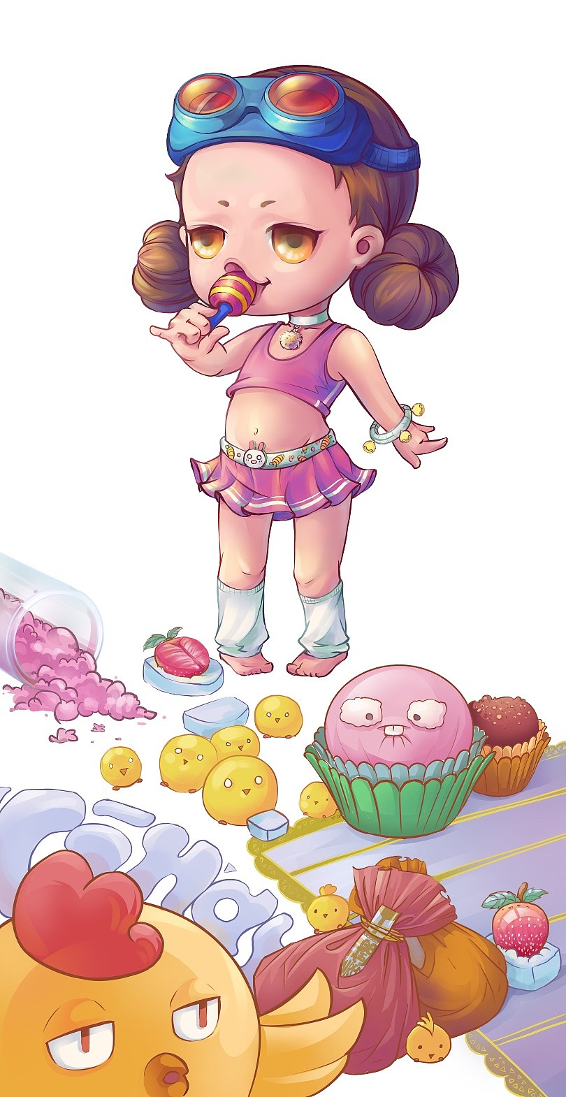 小馒头系列-疯狂爱糖果（图ZMTY3NTM2NzUy） - 创作习作 - 站酷设计师Wren阿潤原创素材 - 站酷ZCOOL