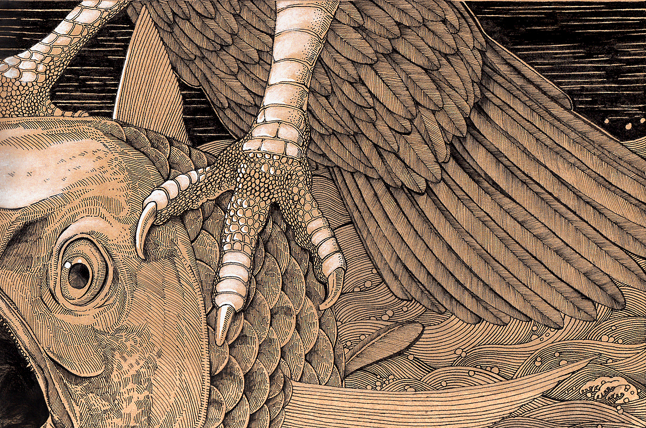 一个民间故事 钢笔插画片段一（图ZMjcxNDY3OTI=） - 商业插画 - 站酷设计师又一个翔子原创素材 - 站酷ZCOOL