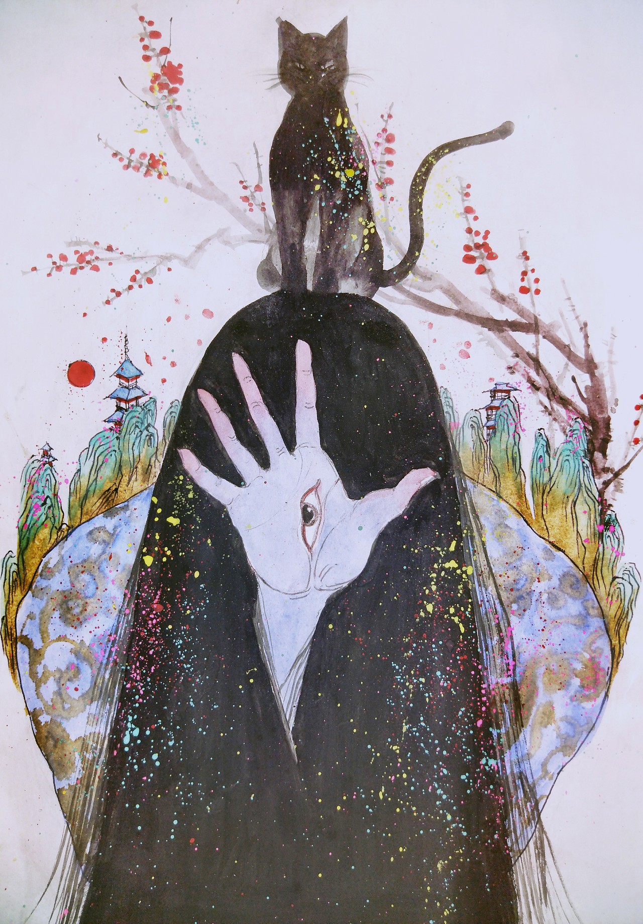 重彩插画妖猫传