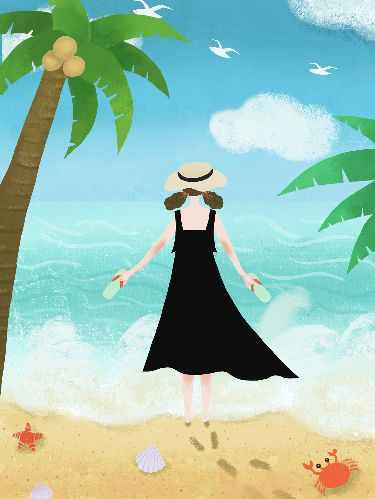 《女孩 旅行 梦想》系列插画