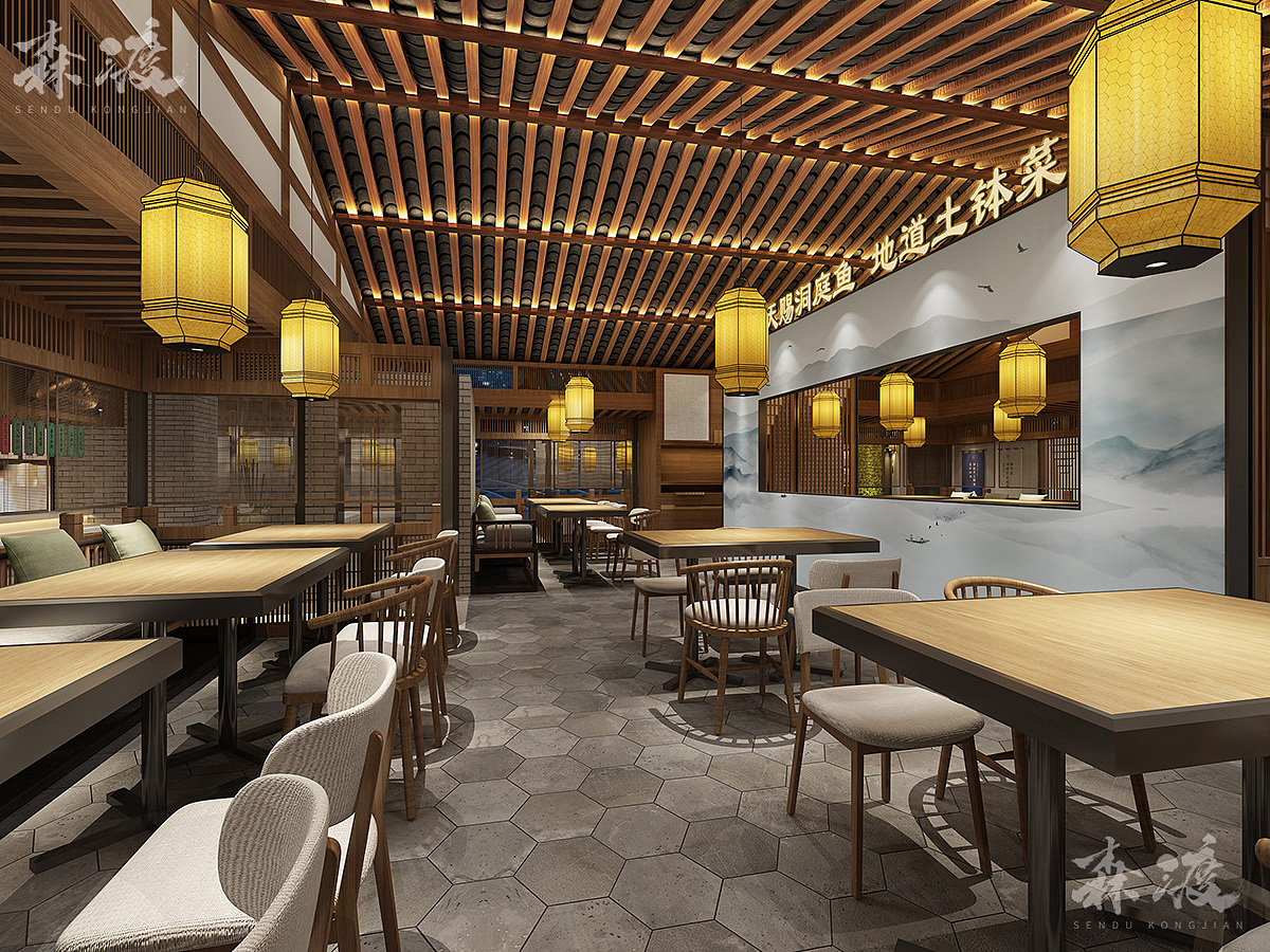 森渡餐饮设计-深圳思乡坊湘菜馆主题餐厅设计