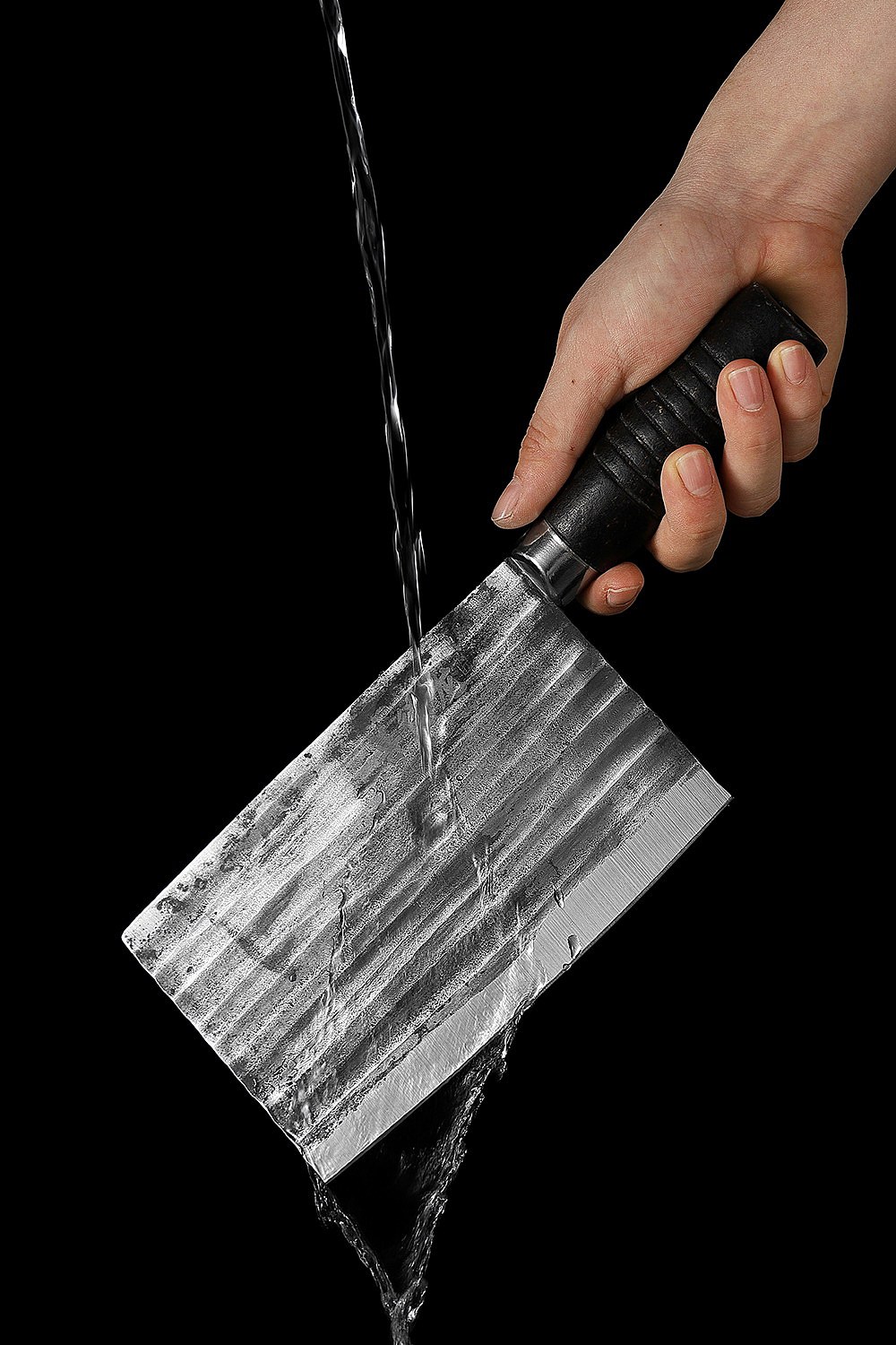 锻打刀 中式厨刀产品拍摄 砍骨刀使用场景